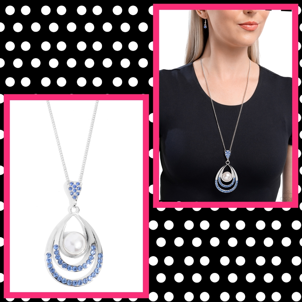 2/$10 Paparazzi Pure Pearls - Blue Necklace